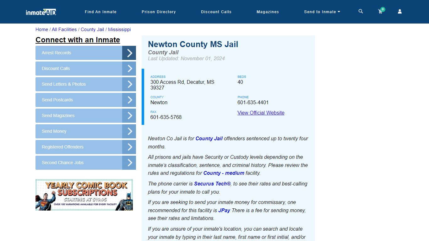 Newton County MS Jail - Inmate Locator